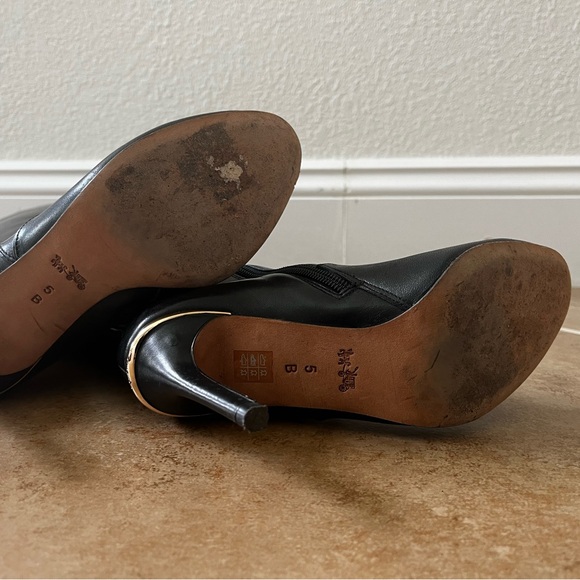Coach leather boots heels size 5B - Picture 5 of 8